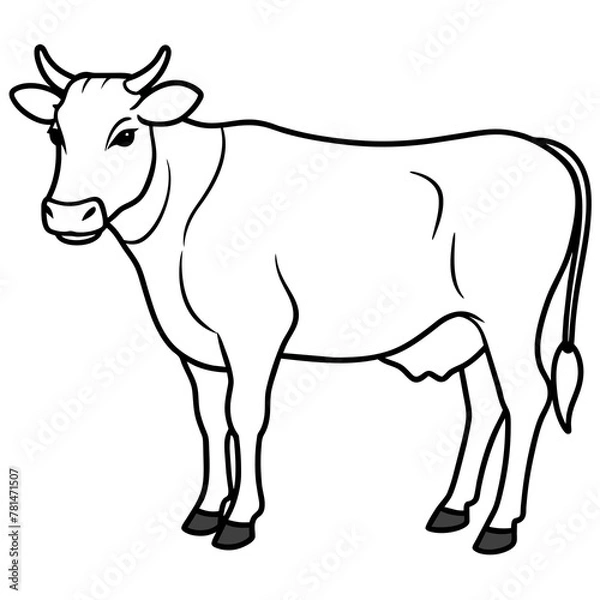 Fototapeta cow vector illustration