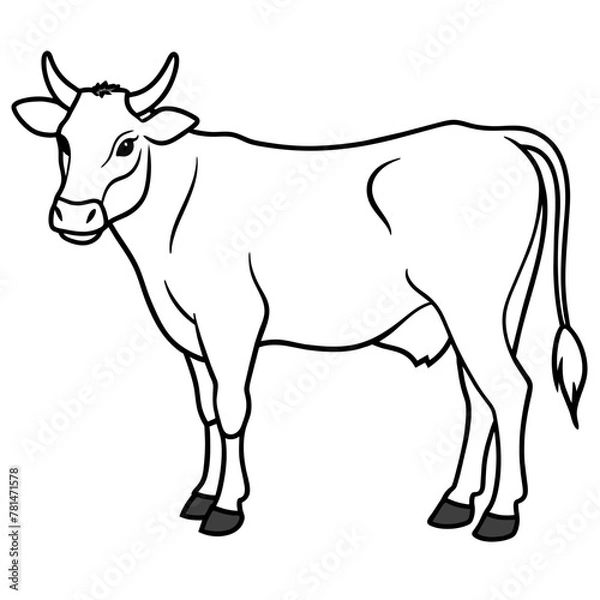 Fototapeta cow vector illustration