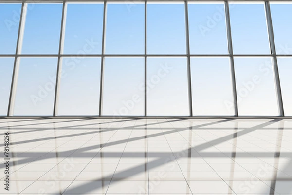 Fototapeta Modern Interior of an Airport Terminal Waiting Area