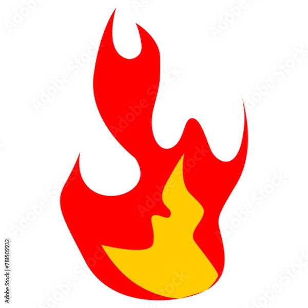 Obraz Red fire flame symbol