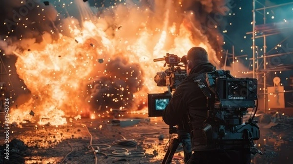 Fototapeta Hollywood Stunt Double - Dressed in action-packed stunt attire