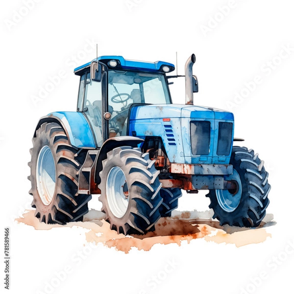 Obraz tractor isolated on white