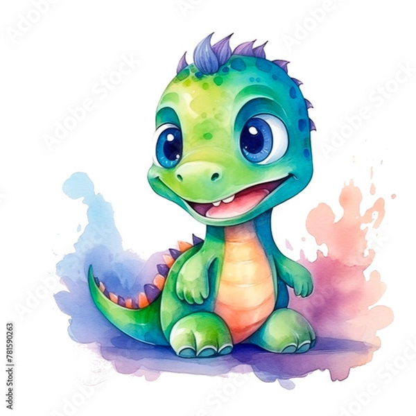 Obraz green dragon cartoon