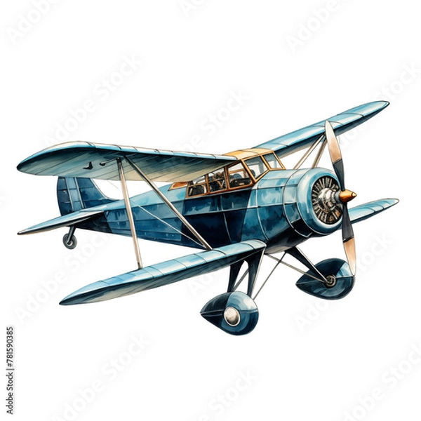 Obraz biplane isolated on white background
