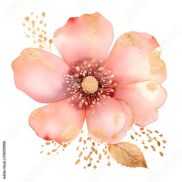 Obraz pink and white flower