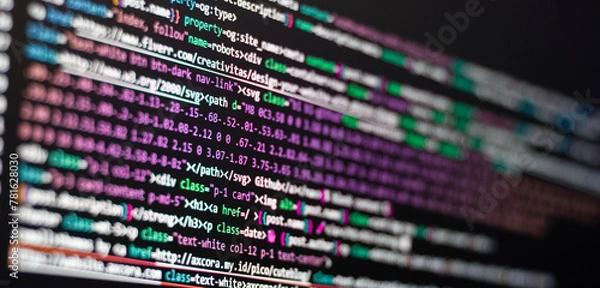 Obraz Backend coding with go and java. Can be used as background and banner.