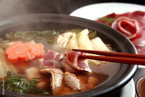 Fototapeta ぼたん鍋　猪鍋