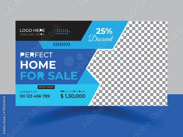 Fototapeta elegant real state youtube thumbnail design.