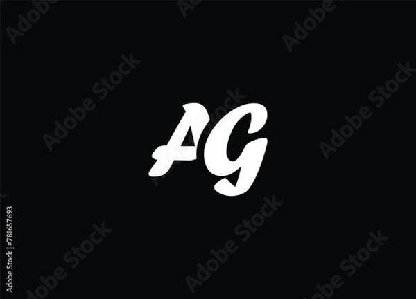 Obraz AG logo design creative logo design and modern logo