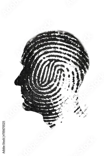 Obraz A head with a fingerprint on it