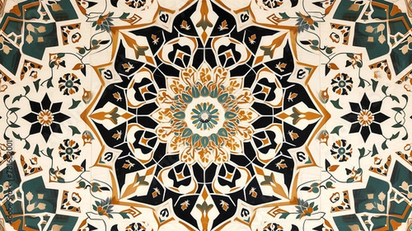 Obraz Beautiful structure of a repeating pattern in Arabic style