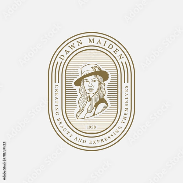Fototapeta Dawn Maiden Logo - Creation of Beauty and Self-Expression