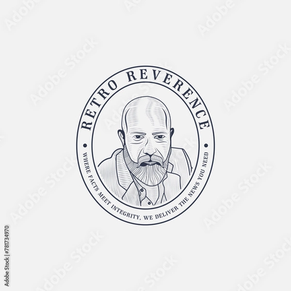 Fototapeta Retro Reverence Logo - Commitment to Integrity and Quality