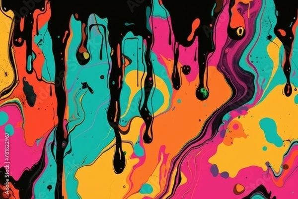 Fototapeta カラフルなペイントのイラスト