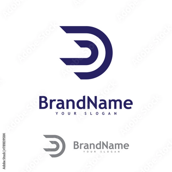 Obraz Elegant D Letter Logo Vector for Business