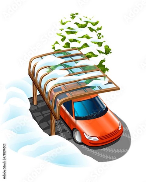 Obraz car under the canopy