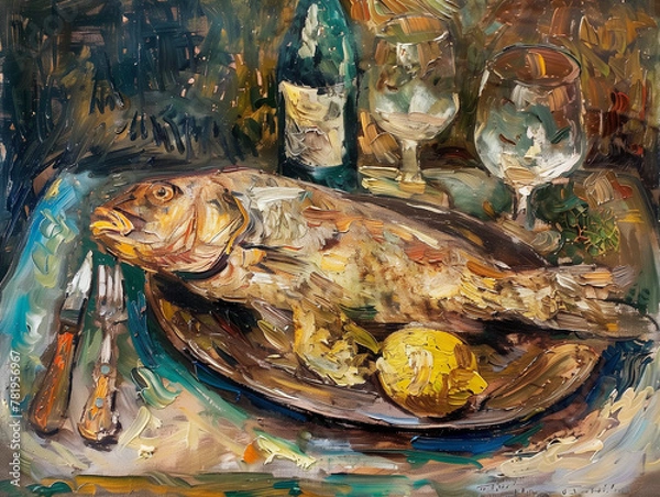 Obraz kitchen print design. Artwork for kitchen or dining room