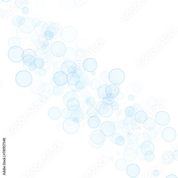 Fototapeta Bokeh Overlay Blue Bubbles