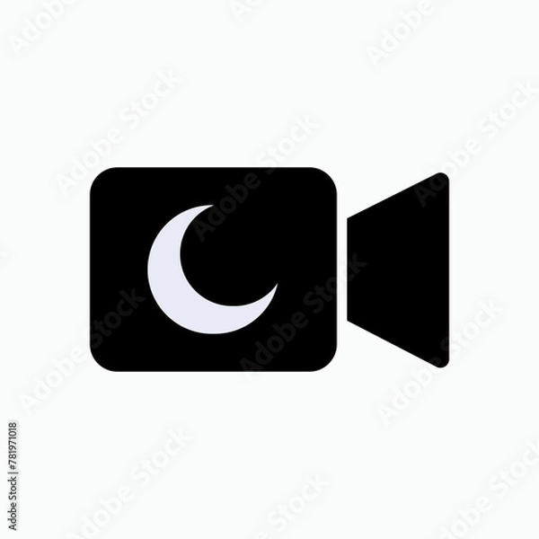 Fototapeta Night Vision Icon within Glyph Style. Seeing in very Low Light. Symbol of Surveillance in the Dark.
