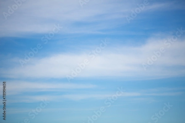 Obraz Blue sky with white clouds of juicy beautiful color