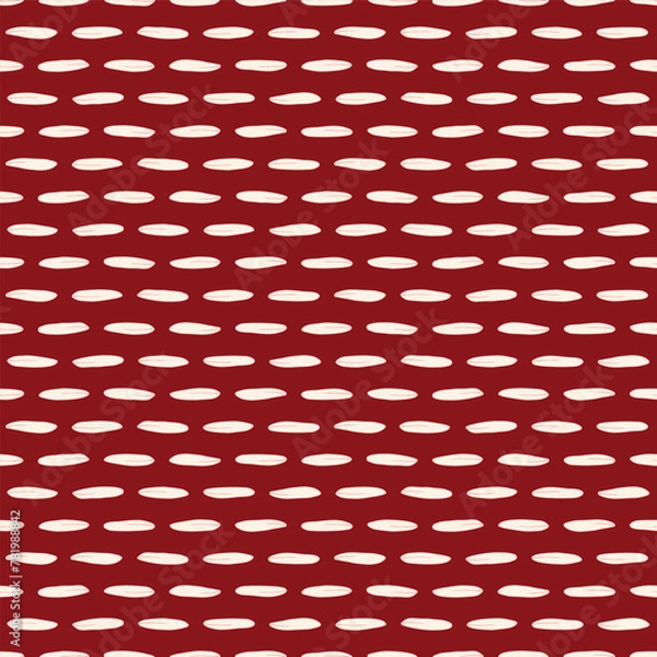 Fototapeta Vector dark red seamless pattern background: Lazy Grains.
