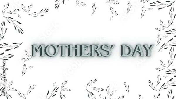 Fototapeta Hand drawn, colorful, minimal yet elegant, floral pattern background design for greeting card, banner, thank you card, seasonal greeting, post card, wall paper, fabric print, wrapping paper.