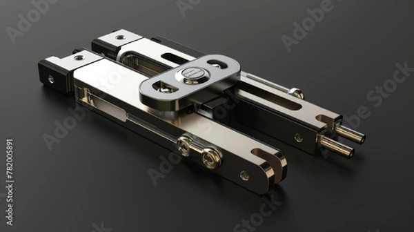 Fototapeta A detailed view of a cutting-edge protected lock and hasp design, emphasizing inspired and innovative solutions for enhanced security