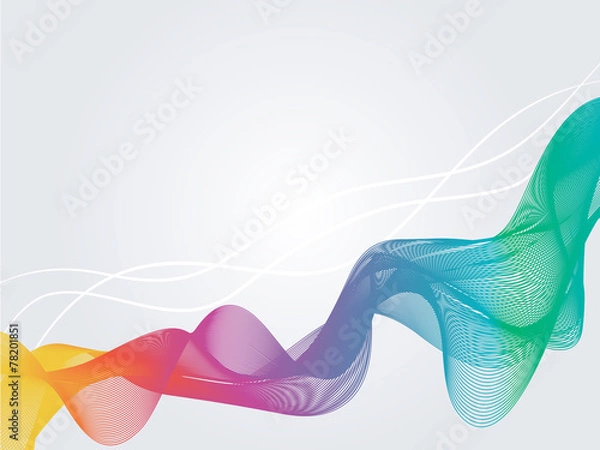 Obraz Abstract rainbow ribbon