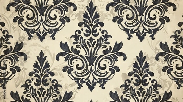 Fototapeta Vintage Patterns: A vector illustration of a damask pattern