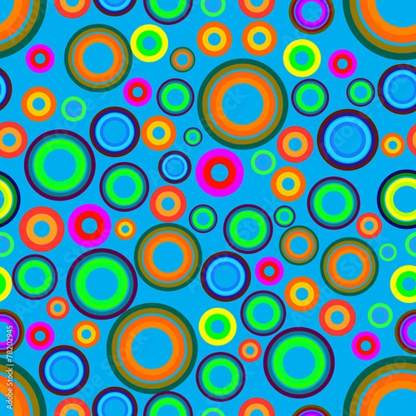 Obraz colored circles seamless pattern