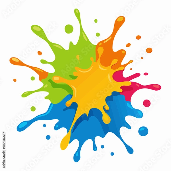 Fototapeta colorful splashes illustration