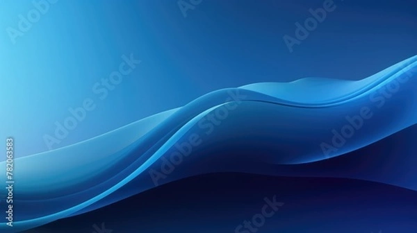 Obraz Blue gradient wave deep sea layer concept vector abstract background