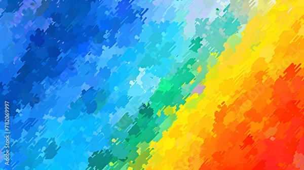 Fototapeta Solid color background with abstract mosaic patterns.


