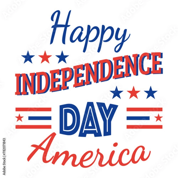 Obraz 4 of july happy independence day vector illustration design