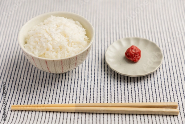Fototapeta 梅干しと白米