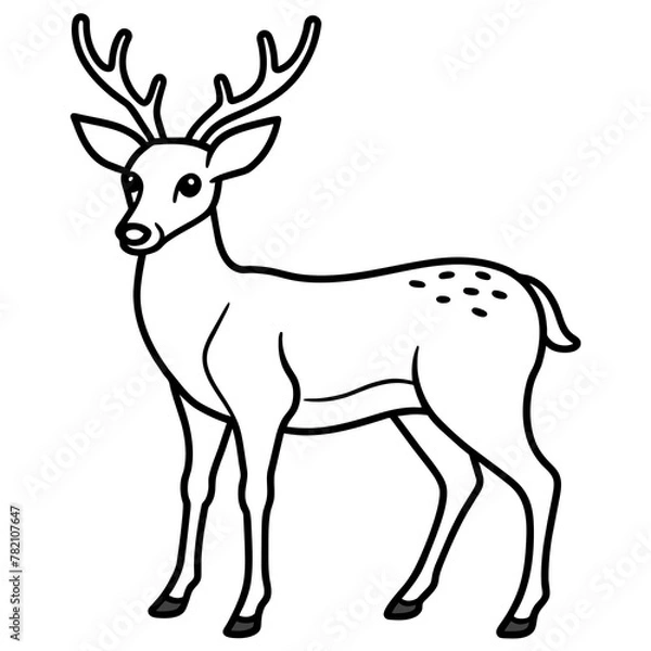 Fototapeta       Deer  vector illustration style.
