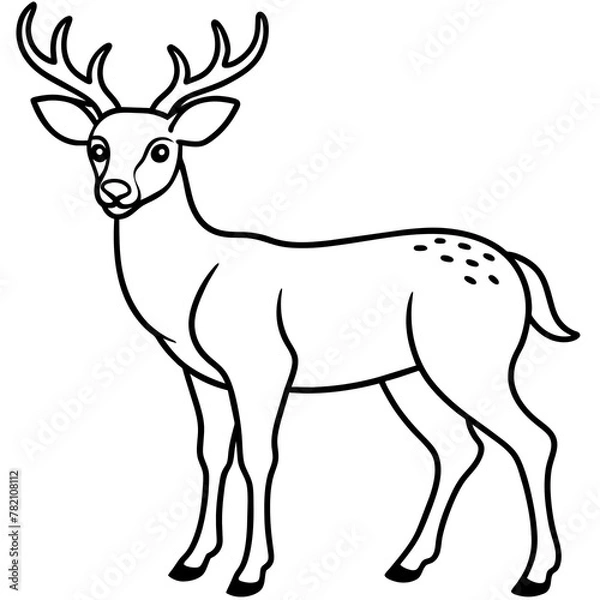 Fototapeta       Deer vector illustration style.
