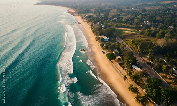 Obraz Ivory Coast Aerial View Travel Banner