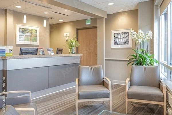 Obraz modern dental office waiting area, reception