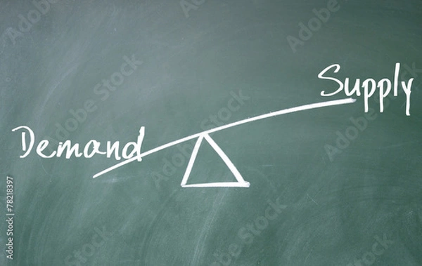Obraz demand and supply concept