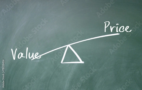 Obraz value and price concept