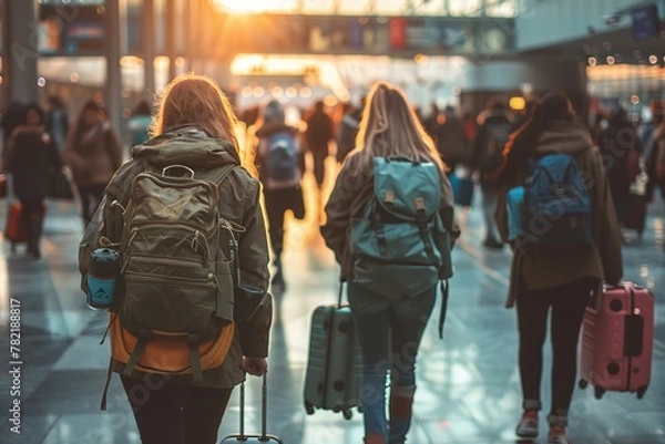 Fototapeta Master Efficient Packing with Functional and Smart Travel Gear: Featuring Weekend Getaway Luggage, Airport Baggage Solutions, and RFID Protection for Solo Travelers