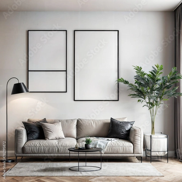 Fototapeta 3d rendering modern type living room with study,