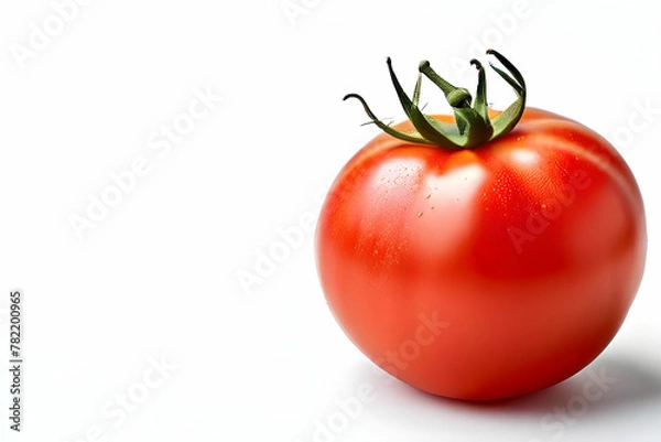 Obraz one tomato isolated on white background. Generative AI
