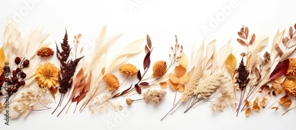 Fototapeta Dried flora and foliage in close-up