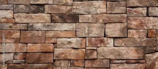 Obraz Brick Wall with Intricate Brown and White Pattern