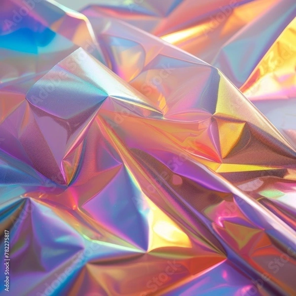 Obraz iridescent crumpled foil