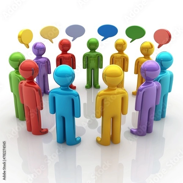 Fototapeta Information Sharing. Network People Talking