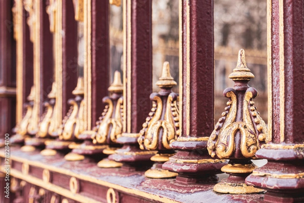 Fototapeta Outer Castle Gate from close up