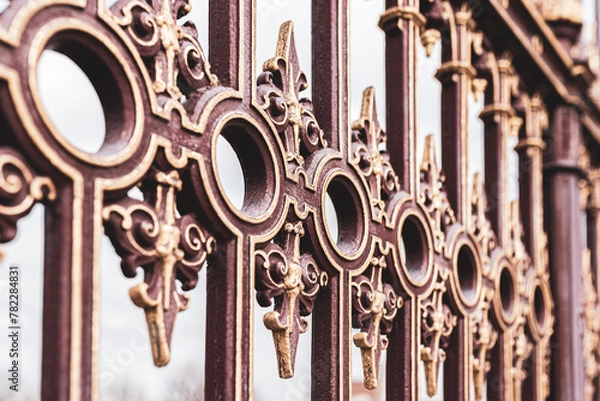 Fototapeta Outer Castle Gate from close up